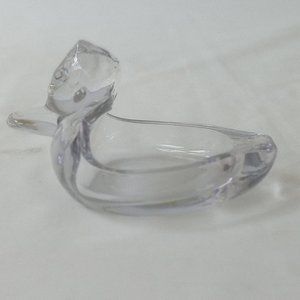 Vintage Crystal Duck Ashtray/Trinket/Ring Holder
